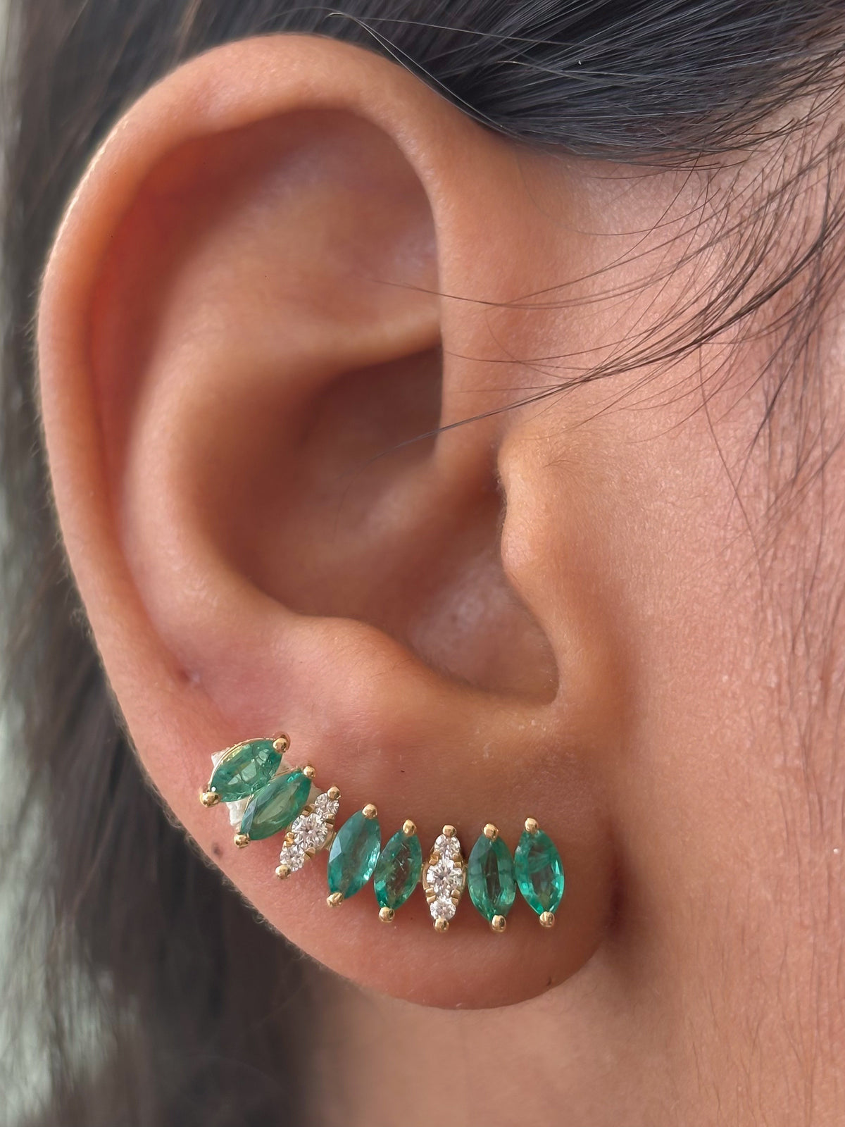Emerald Diamond Earrings