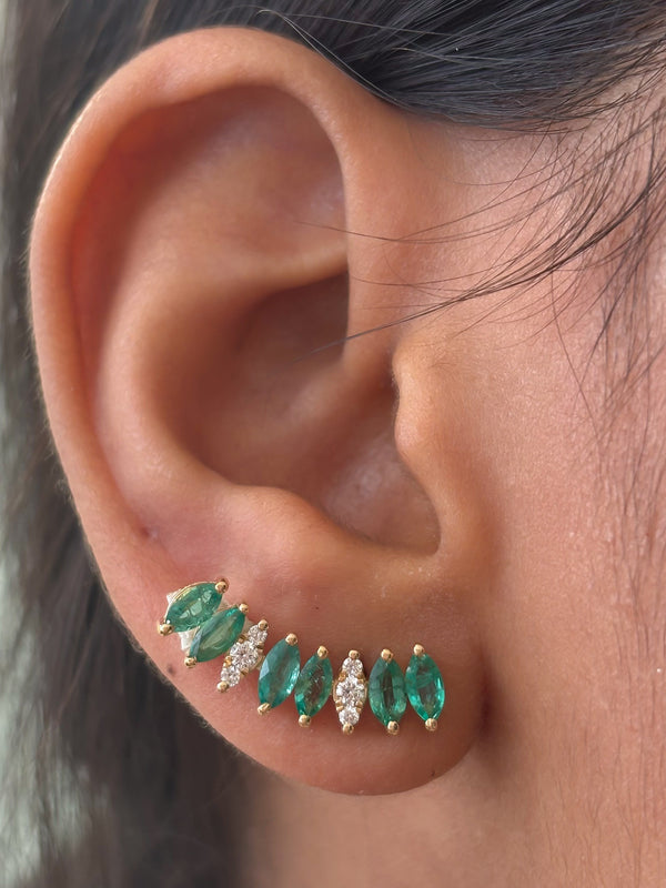 Emerald Diamond Earrings