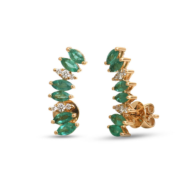 Emerald Diamond Earrings