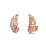 Pink Sapphire Diamond Earrings