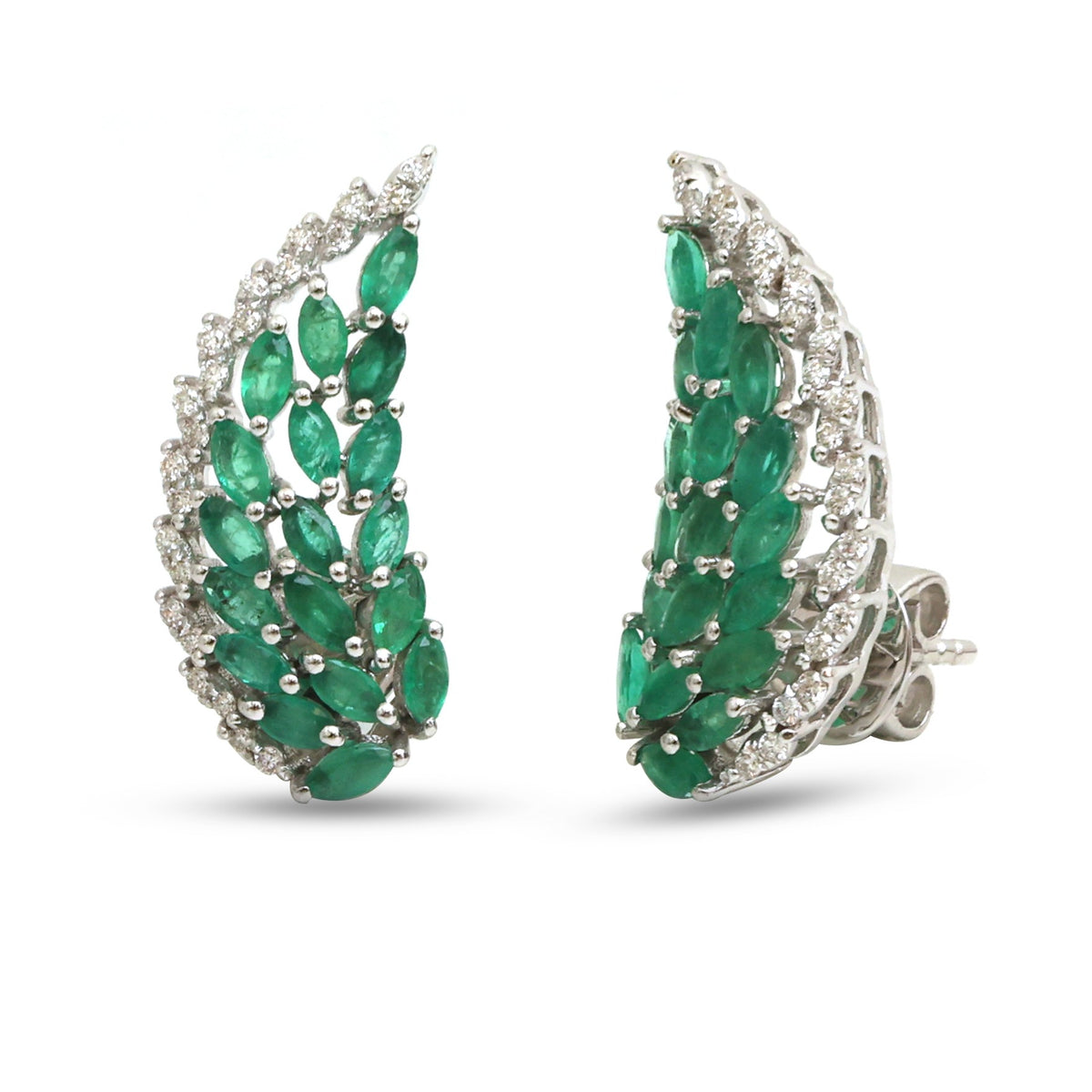 Emerald Diamond Earrings