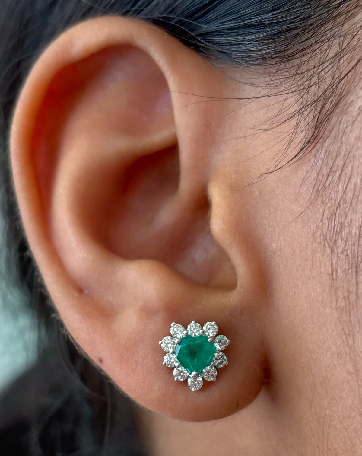 Emerald Diamond Earrings