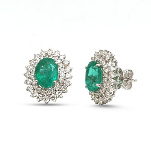 Emerald Diamond Earrings