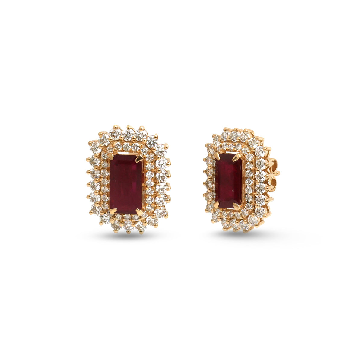 Ruby Diamond Earrings