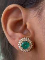 Emerald Diamond Earrings