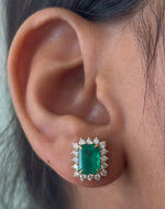 Emerald Diamond Earrings