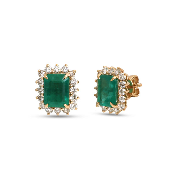 Emerald Diamond Earrings