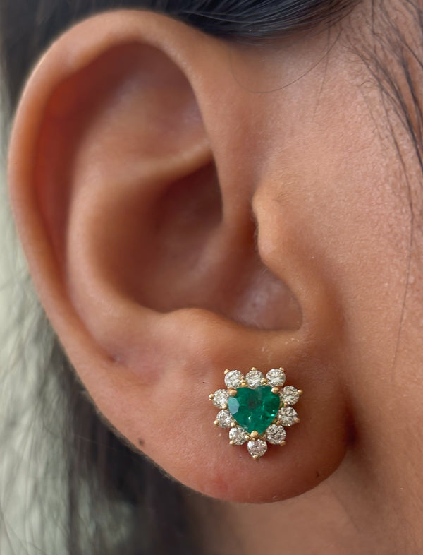 Emerald Diamond Earrings