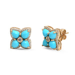 Turquoise Diamond Earrings
