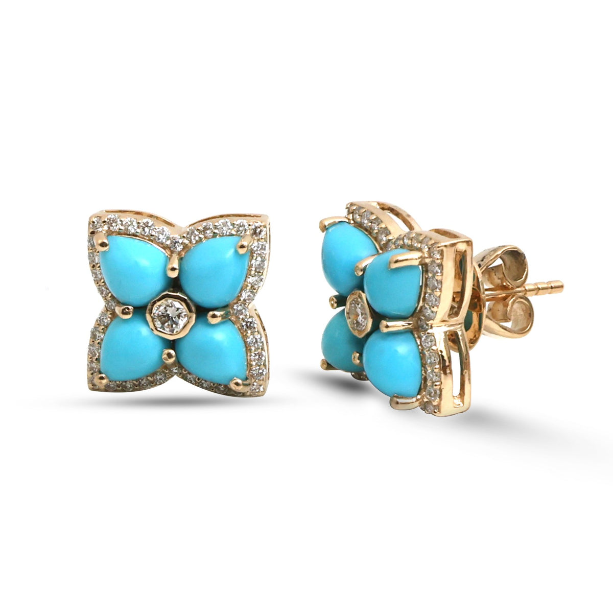 Turquoise Diamond Earrings