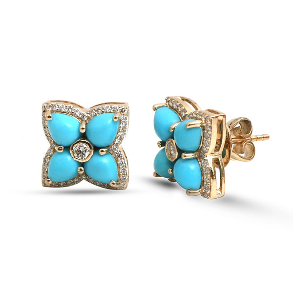 Turquoise Diamond Earrings