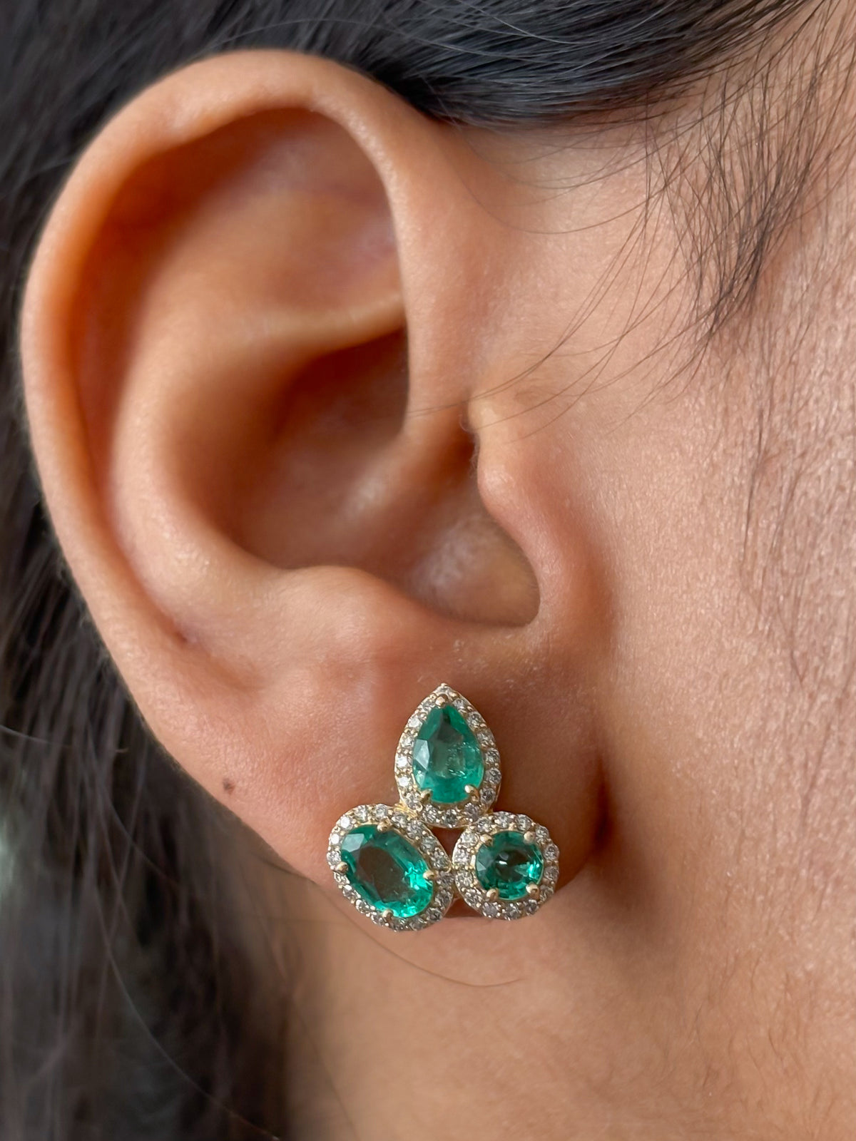 Emerald Diamond Earrings