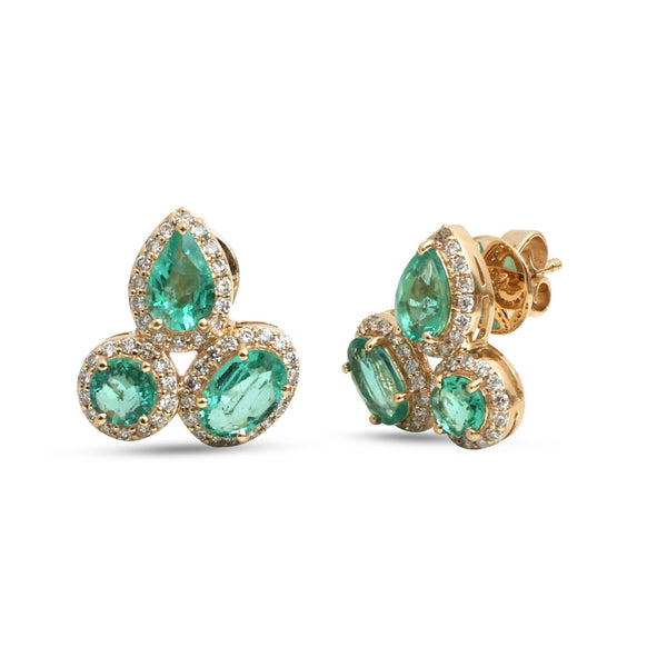 Emerald Diamond Earrings