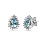 Aquamarine Diamond Earrings