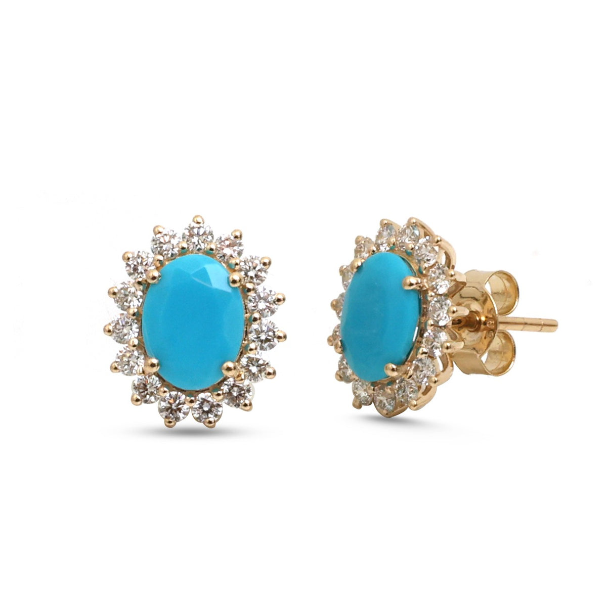 Turquoise Diamond Earrings