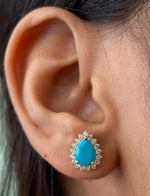 Turquoise Diamond Earrings