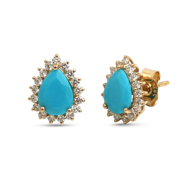 Turquoise Diamond Earrings