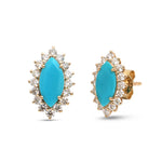 Turquoise Diamond Earrings