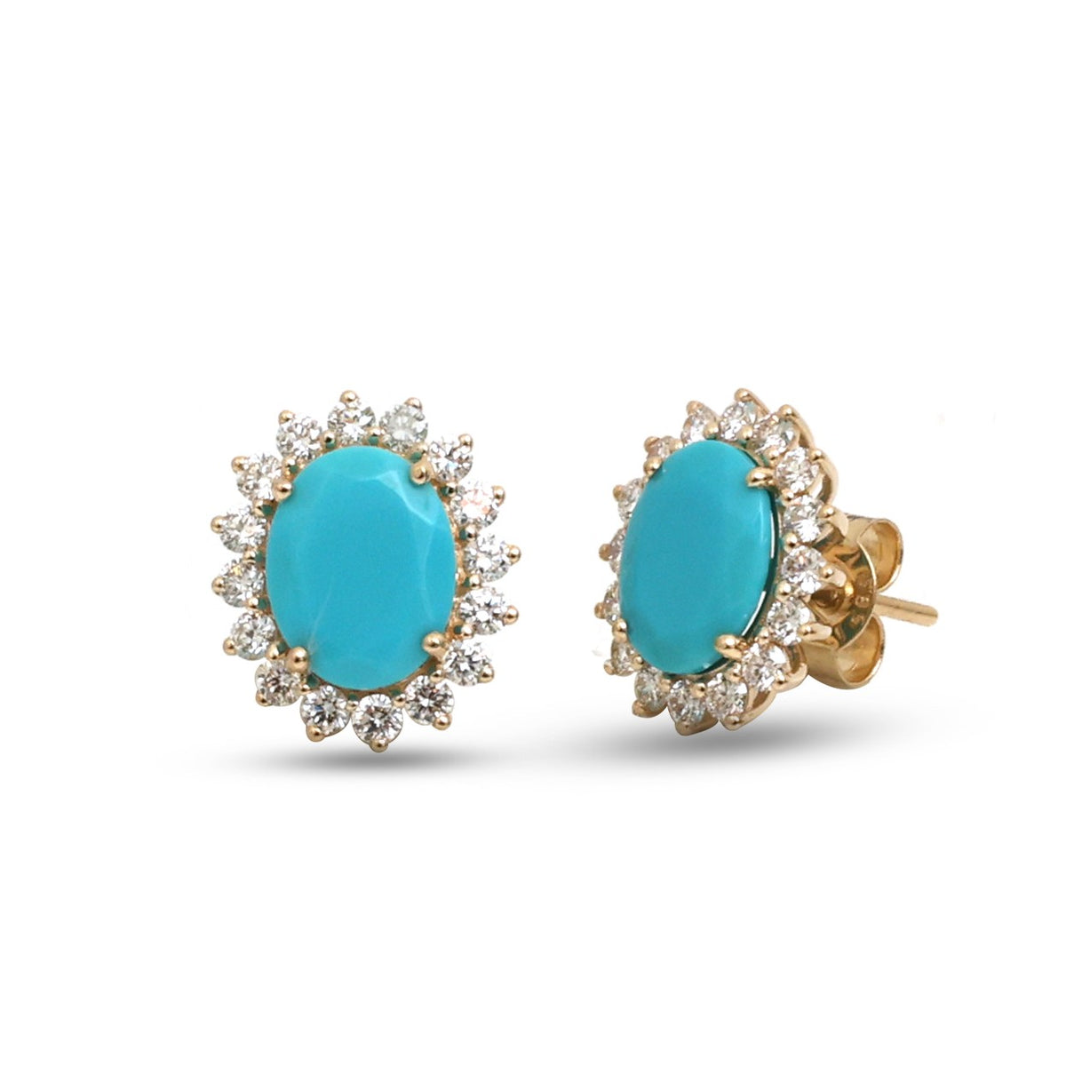 Turquoise Diamond Earrings