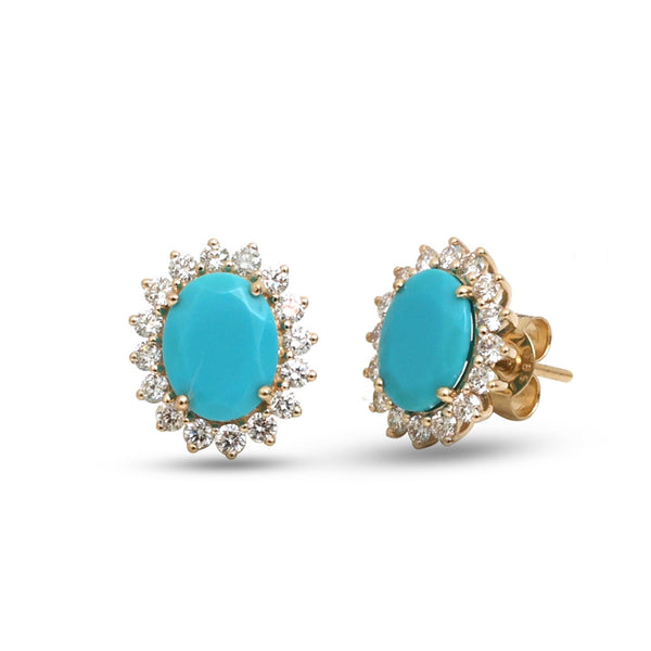 Turquoise Diamond Earrings