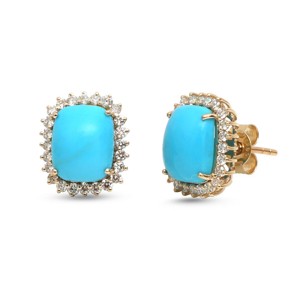 Turquoise Diamond Earrings