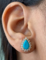 Turquoise Diamond Earrings