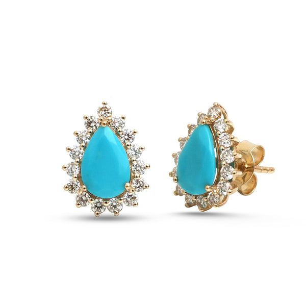 Turquoise Diamond Earrings