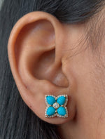 Turquoise Diamond Earrings