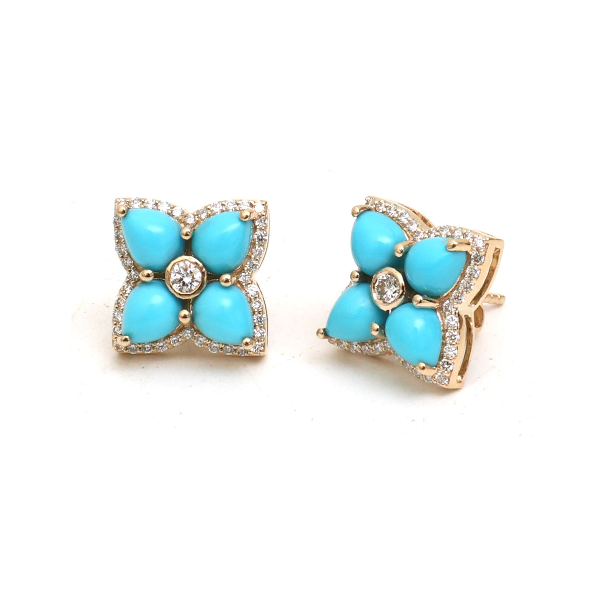 Turquoise Diamond Earrings
