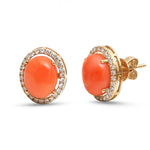 Coral Diamond Earrings