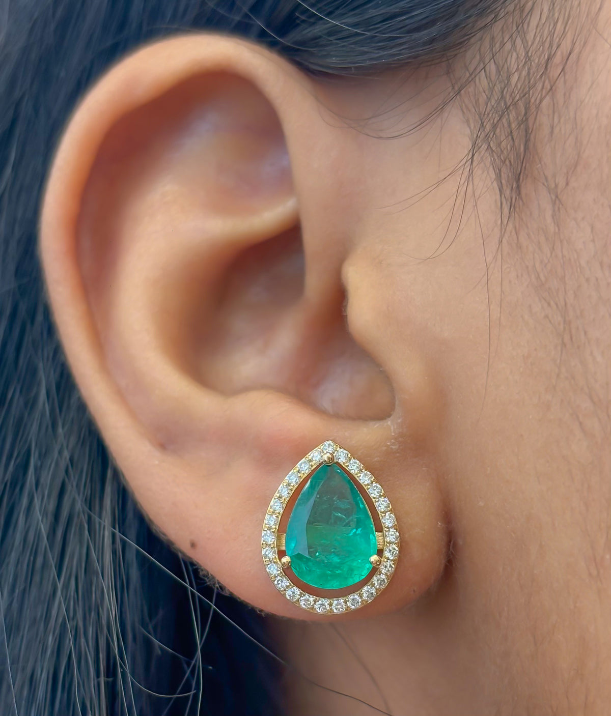 Emerald Diamond Earrings