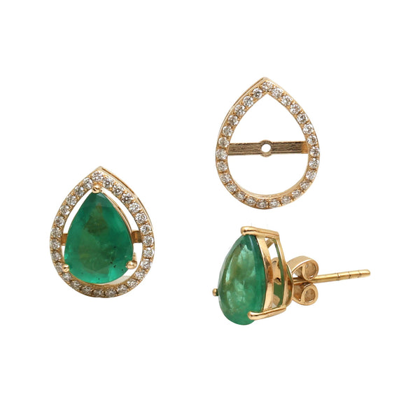 Emerald Diamond Earrings