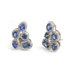 Blue Sapphire Diamond Earrings