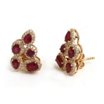 Ruby Diamond Earrings