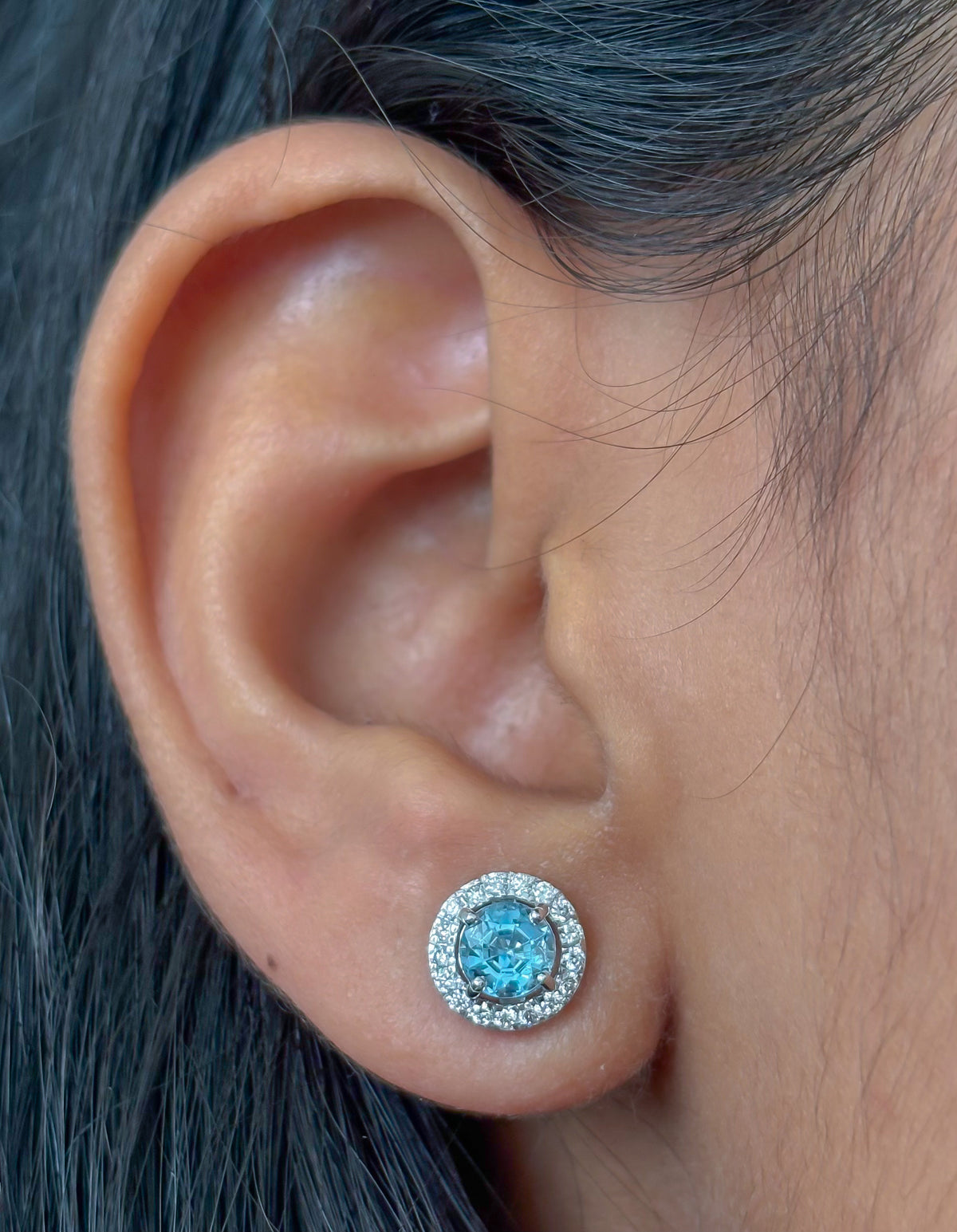 Aquamarine Diamond Earrings