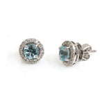 Aquamarine Diamond Earrings