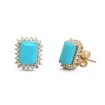 Turquoise Diamond Earrings