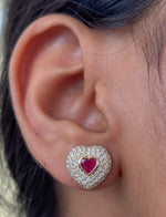 Diamond Ruby Earrings