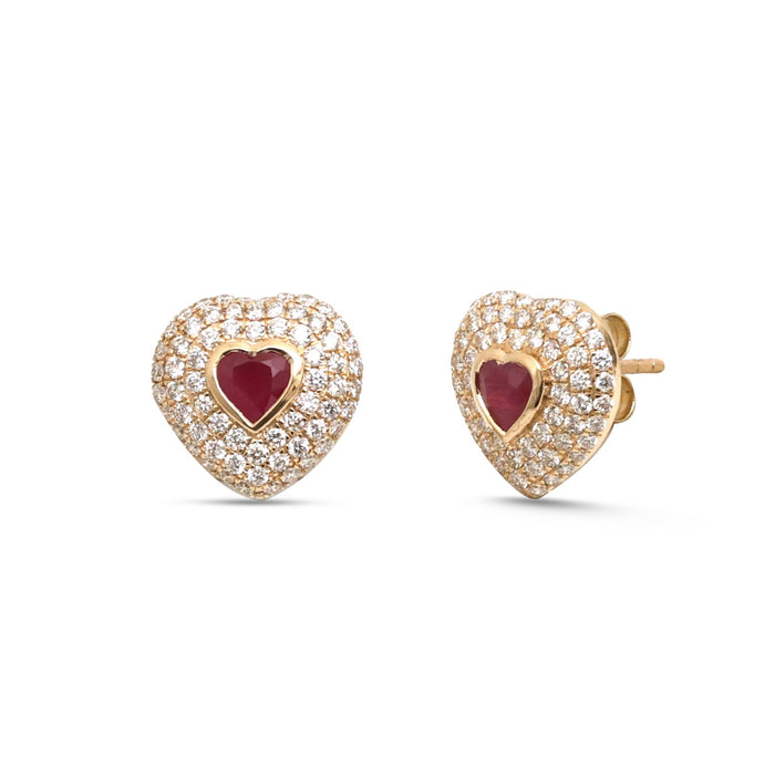 Diamond Ruby Earrings
