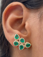 Emerald Diamond Earrings
