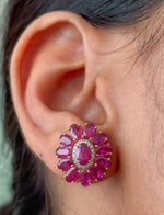 Ruby Diamond Earrings