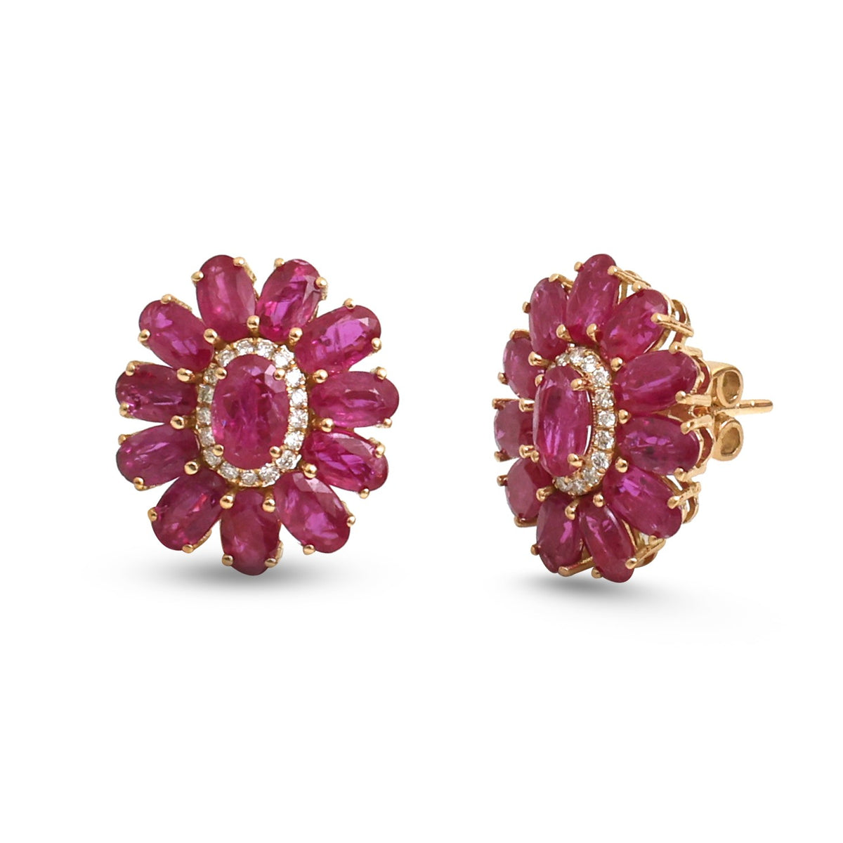 Ruby Diamond Earrings