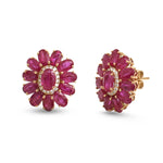 Ruby Diamond Earrings