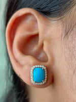 Turquoise Diamond Earrings
