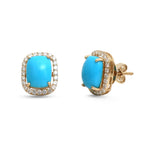 Turquoise Diamond Earrings
