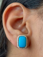 Turquoise Diamond Earrings