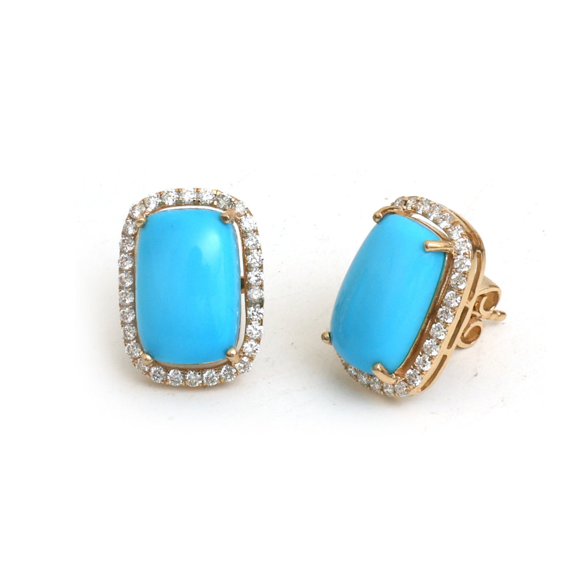Turquoise Diamond Earrings