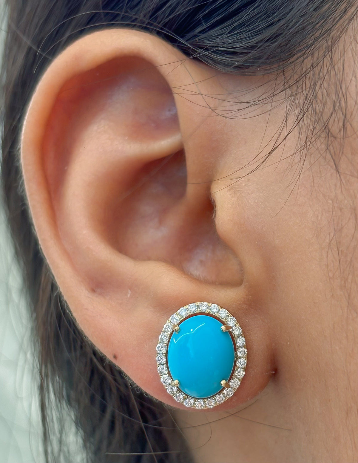 Turquoise Diamond Earrings