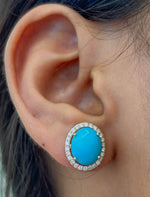 Turquoise Diamond Earrings
