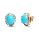 Turquoise Diamond Earrings